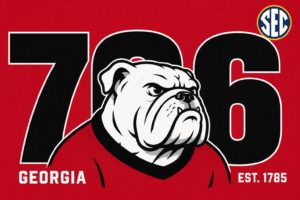 Georgia Bulldog 706 Red Graphic Wall Art