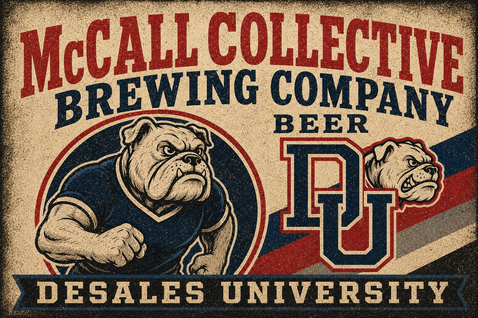 McCall Collective Brewing Company DeSales University Bulldog Sign