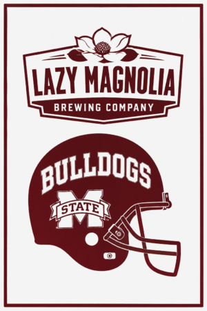 Lazy Magnolia Bulldogs Football Helmet Wall Art