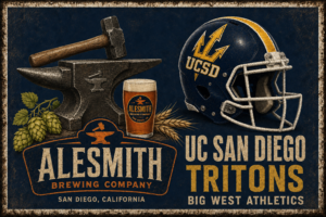 Vintage-Style UC San Diego Tritons Brewing Company Wall Art
