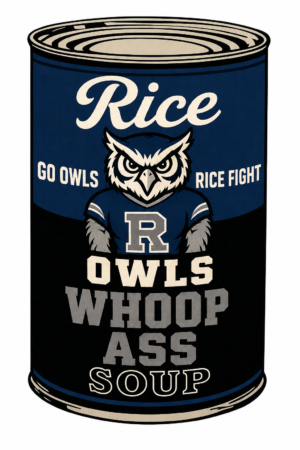 Rice Owls Owl Mascot Soup Can Graphic Wall Art