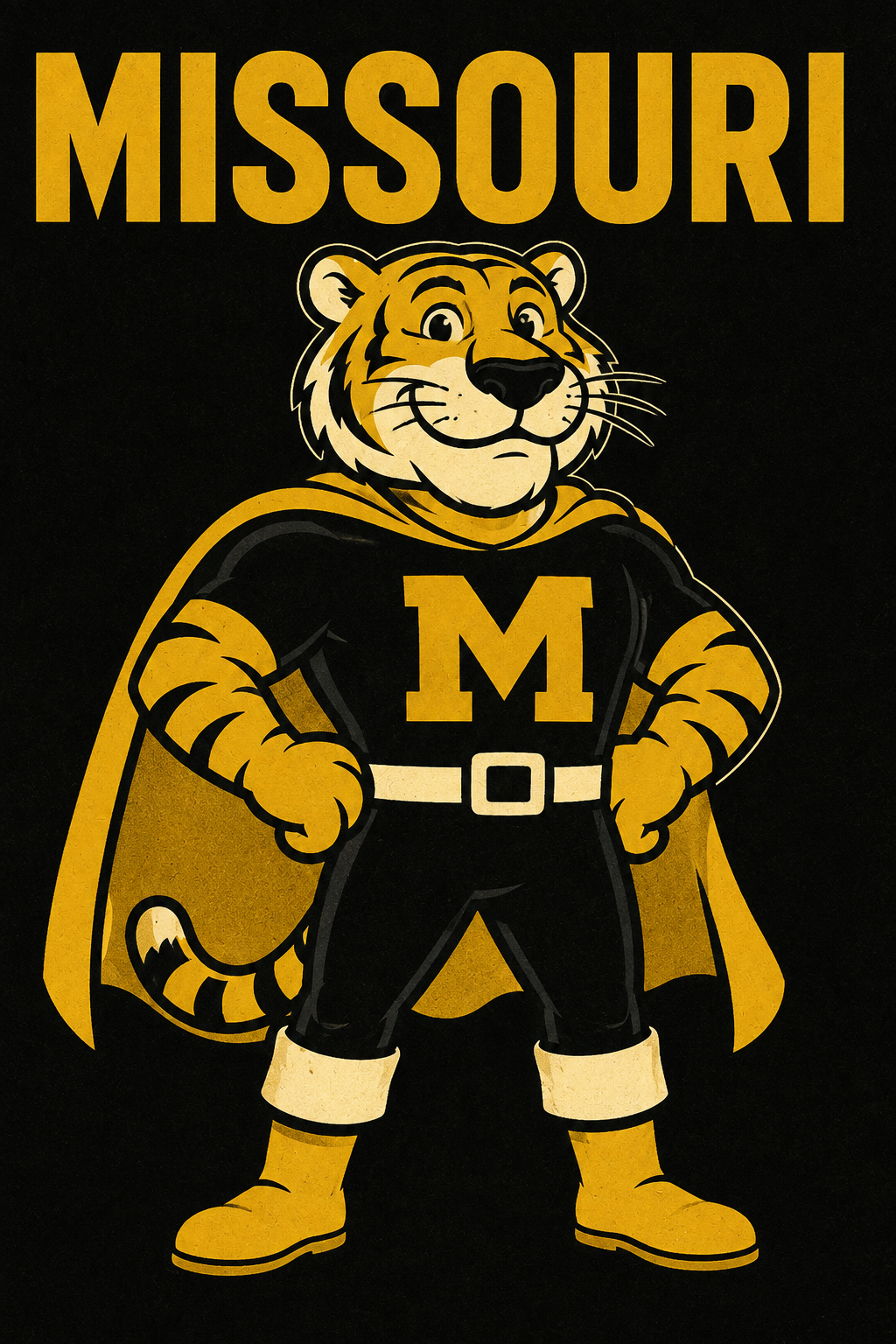 Missouri Tiger Superhero Graphic Print