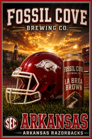 Fossil Cove Brewing Co. Arkansas Football Wall Art