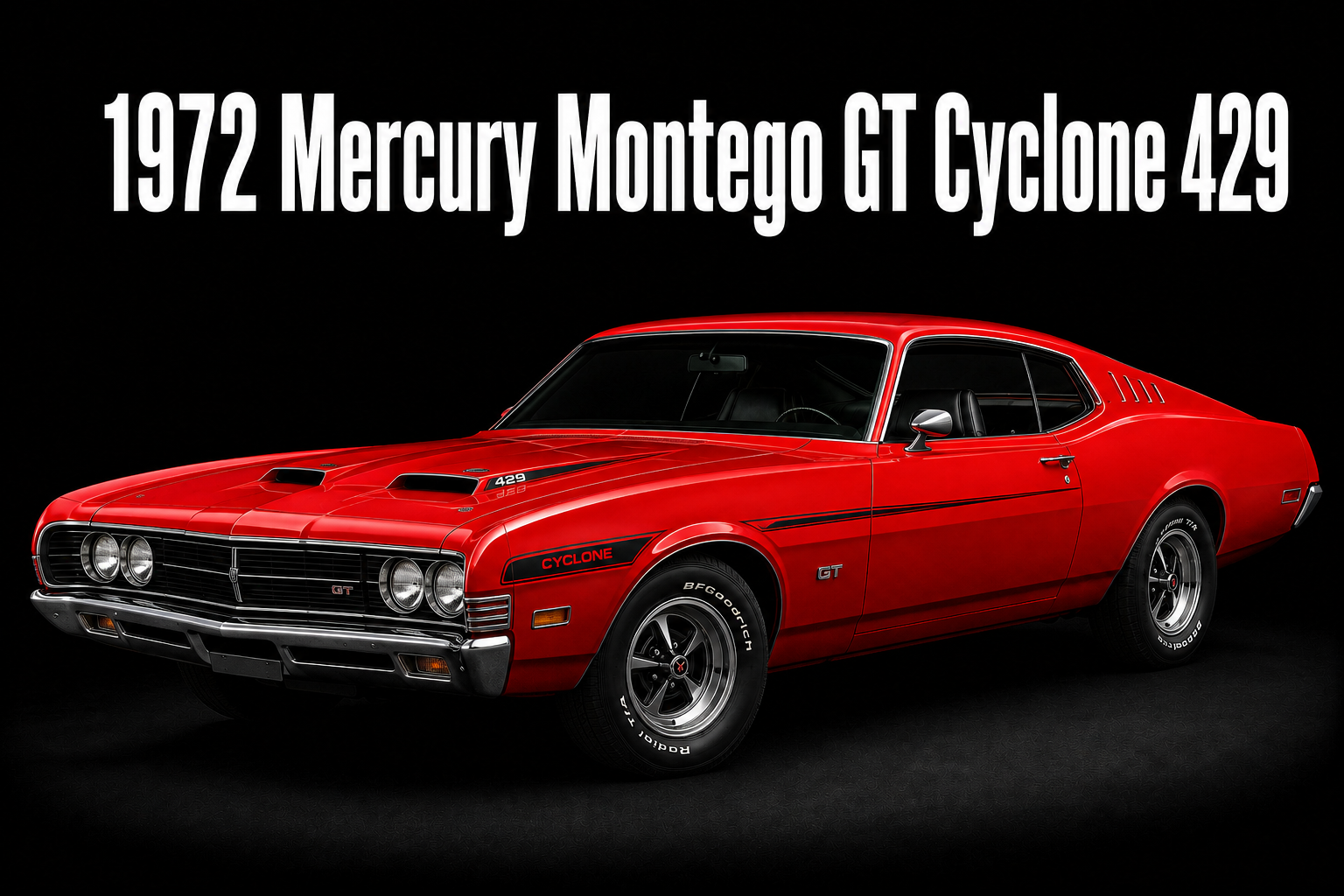 1972 Mercury Montego GT Cyclone 429 Car Wall Art