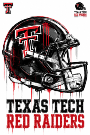 Texas Tech Red Raiders Football Helmet Wall Art