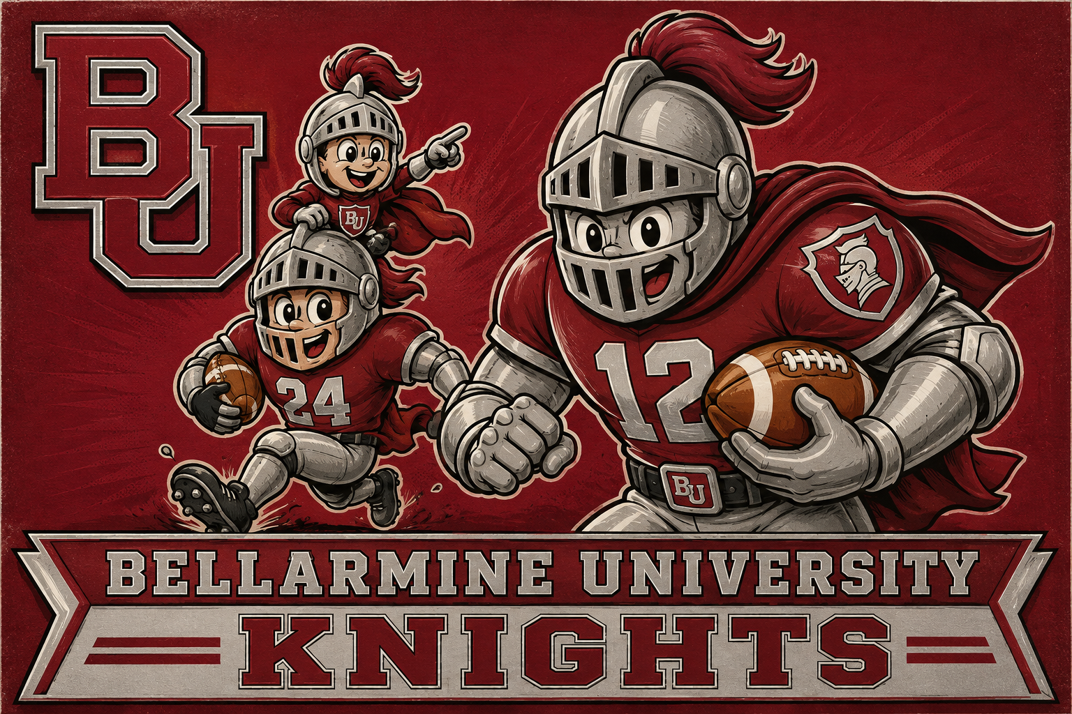 Bellarmine University Knights Football Knight Wall Art