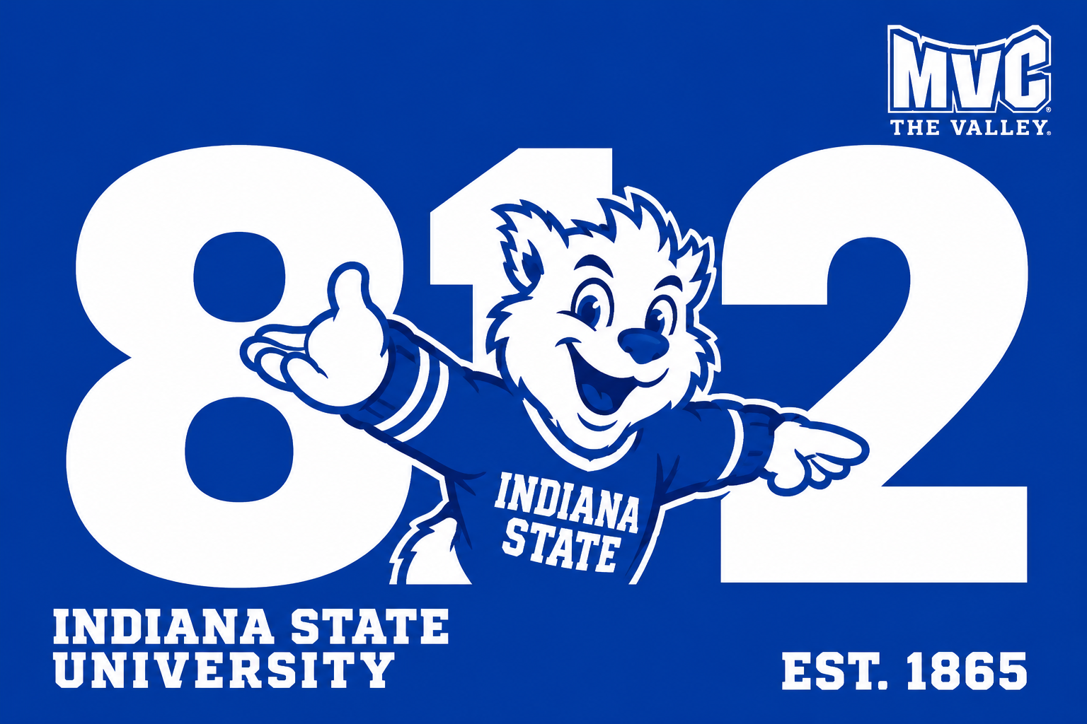 Indiana State University Sycamores 82 Mascot Graphic