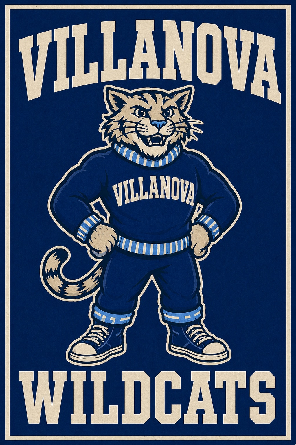 Villanova Wildcats Mascot Graphic Wall Art Print