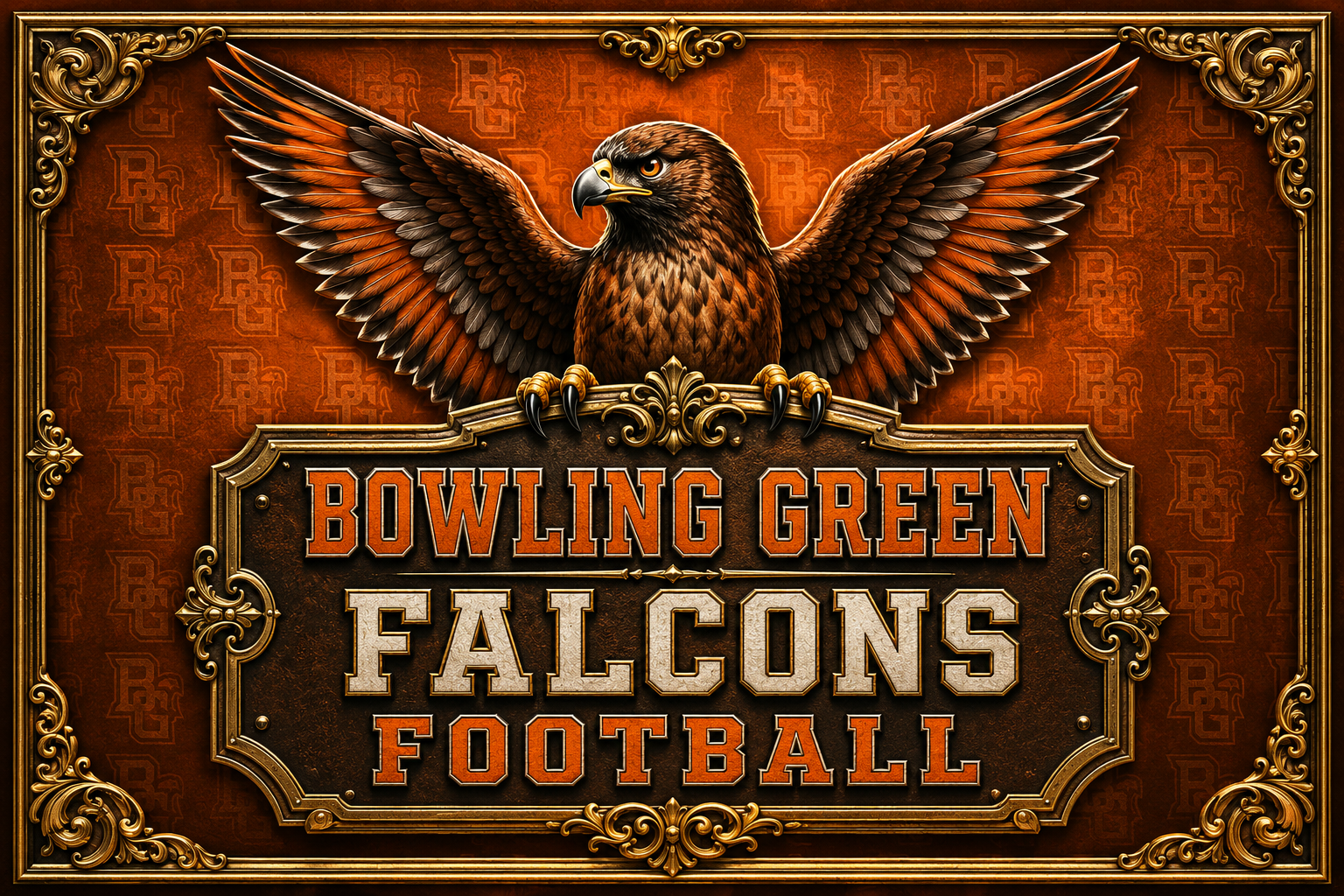 Bowling Green Falcons Football Eagle Wall Art