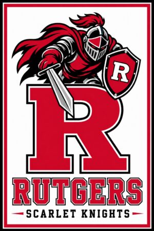 Rutgers Scarlet Knights Knight Graphic Wall Art