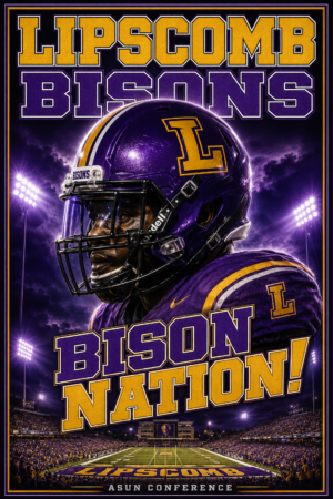 Lipscomb Bisons Football Nation Stadium Wall Art