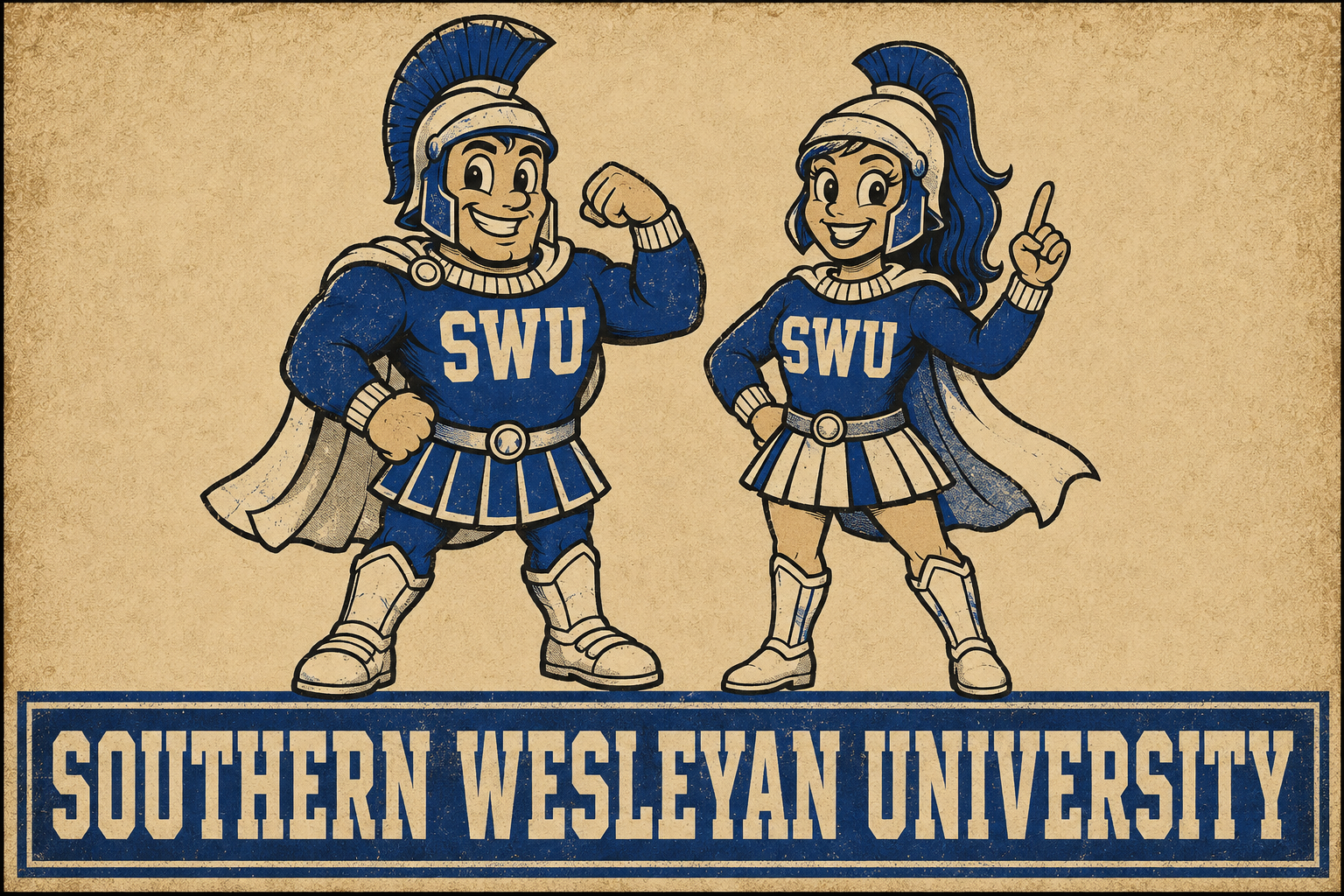 Southern Wesleyan University SWU Roman Mascot Wall Art