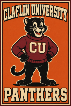 Claflin University Panthers Black Panther Wall Art Poster