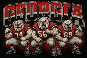 Georgia Bulldog Football Trio Graphic Wall Art