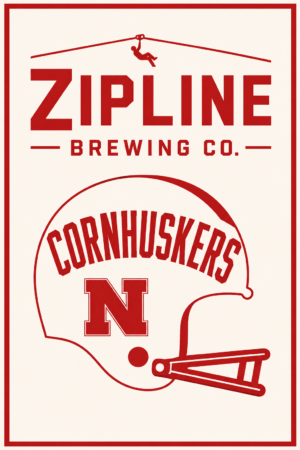 Zipline Brewing Co. Cornhuskers Helmet Wall Art