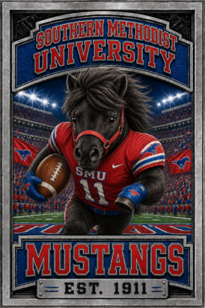 Southern Methodist University Mustangs Football Wall Art