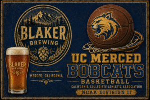 UC Merced Bobcats Basketball Brewery-Themed Wall Art