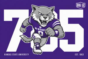 Kansas State Wildcat 75 Purple Sports Wall Art