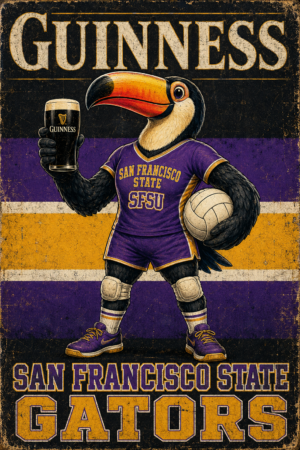 Guinness Toucan San Francisco State Gators Vintage-Style Wall Art