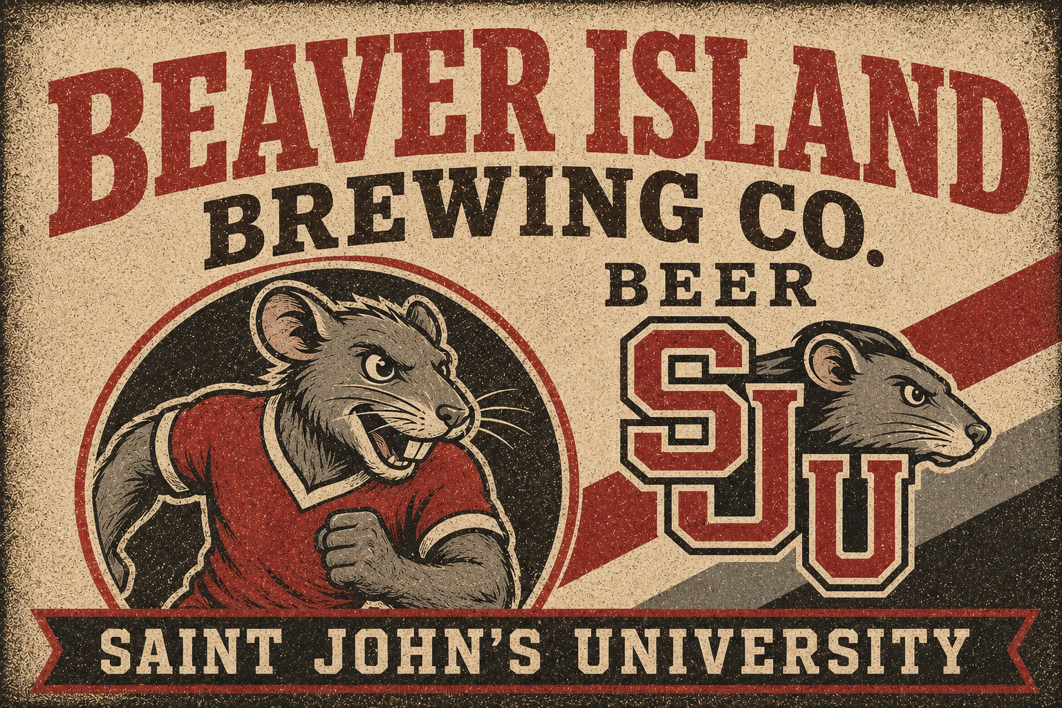 Beaver Island Brewing Co. SJU Vintage-Style Graphic