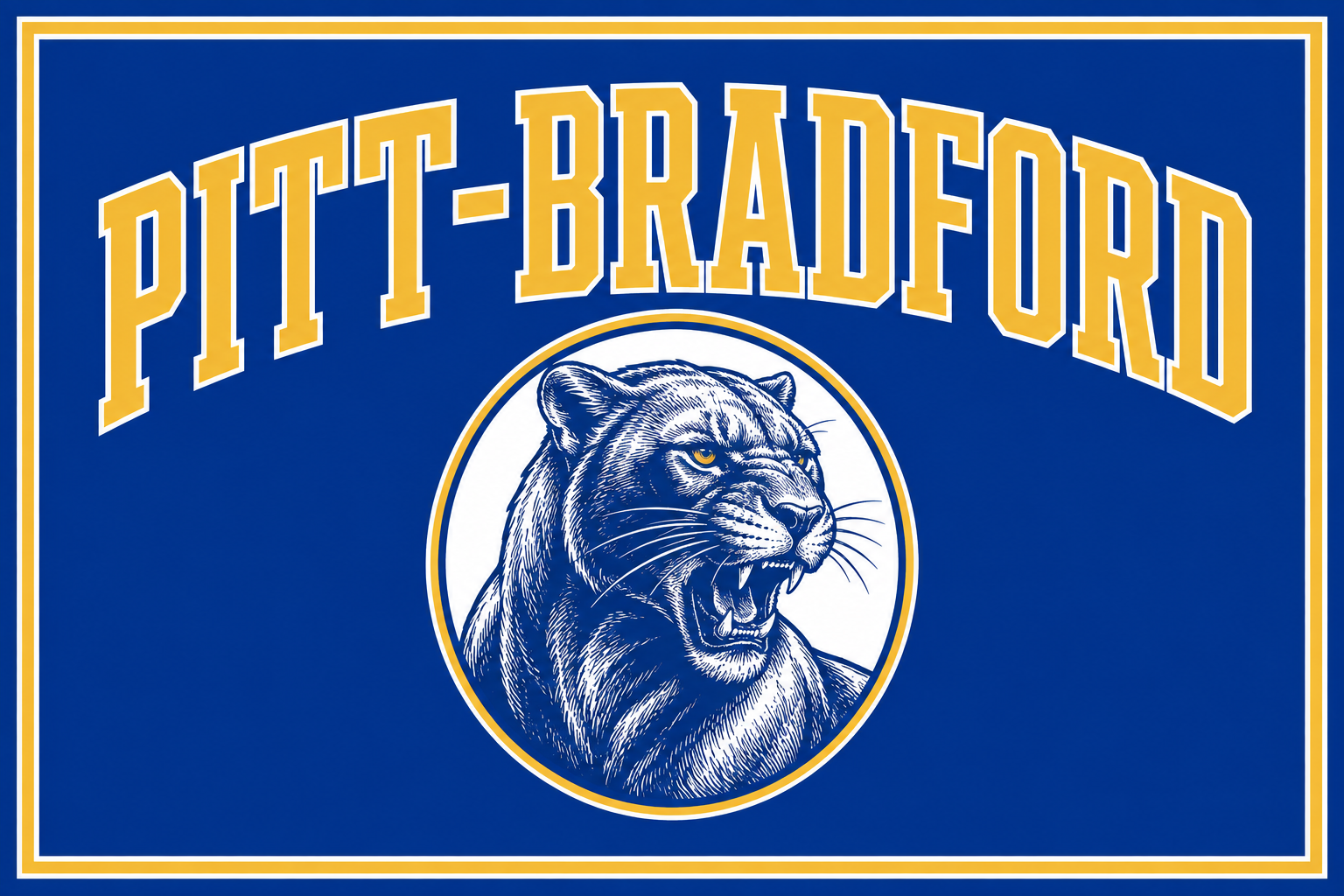 Pitt-Bradford Panther Blue and Gold Wall Art