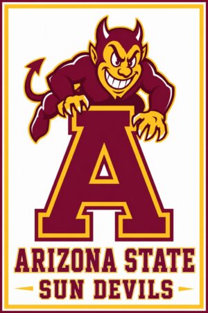 Arizona State Sun Devils Maroon and Gold Wall Art