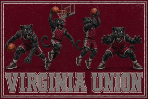 Virginia Union Panthers Basketball Wall Art