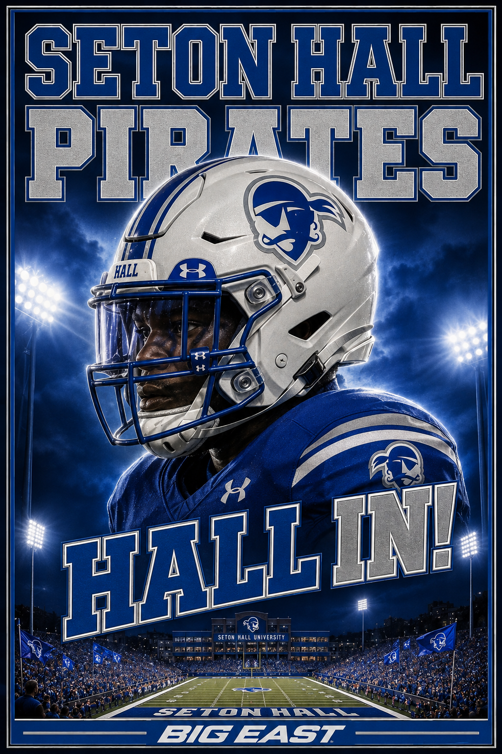 Seton Hall Pirates Football Stadium Wall Art Print