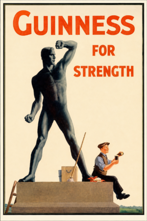 Guinness for Strength Vintage-Style Poster Art