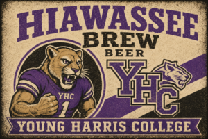 Hiawassee Brew Young Harris College Bear Wall Art