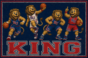 KU Basketball Lions Vintage-Style Wall Art