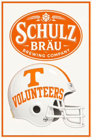 Schulz Bräu Tennessee Volunteers Helmet Poster