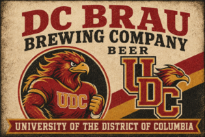Vintage-Style UDC Brewing Company Eagle Wall Sign