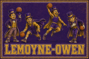 Lemoyne-Owen College Basketball Vintage-Style Wall Art 12x8in Metal Sign
