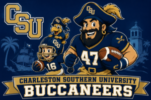 Charleston Southern Buccaneers Pirate Football Graphic Wall Art