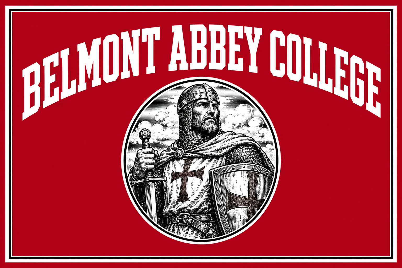 Belmont Abbey College Knight Red Wall Art