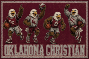 Oklahoma Christian Eagles Basketball Vintage-Style Wall Art