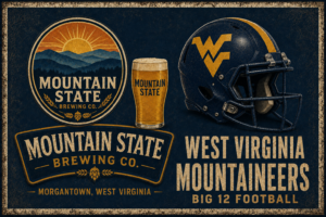 West Virginia Mountaineers Big 12 Football Brewing Co. Wall Art