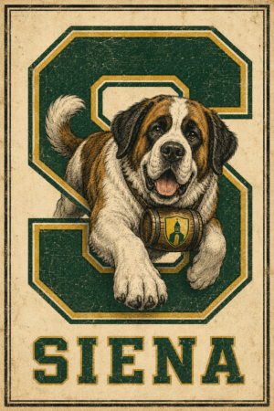 Saint Bernard Siena Vintage-Style Wall Art Print