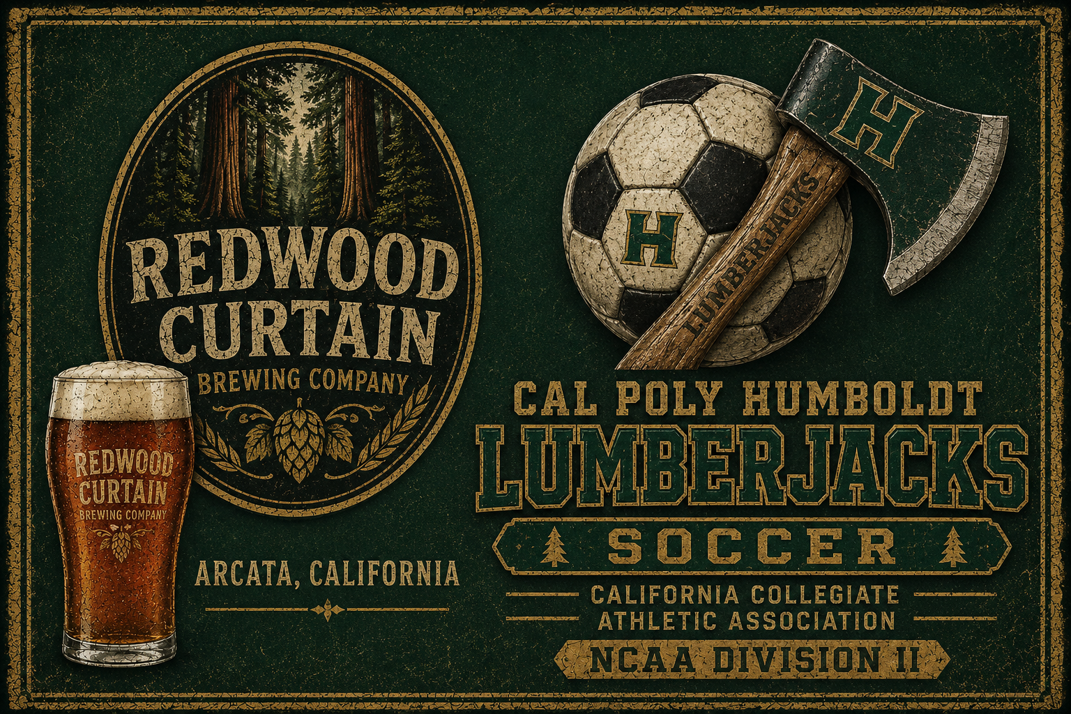 Redwood Curtain Cal Poly Humboldt Lumberjacks Soccer Wall Art