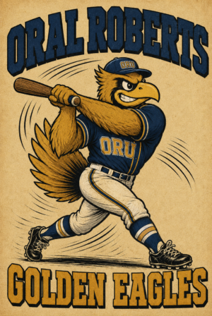 ORU Golden Eagles Baseball Eagle Wall Art