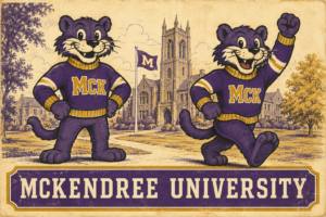 McKendree University Purple Bear Vintage-Style Wall Art