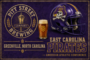 East Carolina Pirates Purple Brewery-Style Wall Art