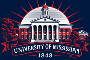 University of Mississippi 1848 Campus Building Wall Art