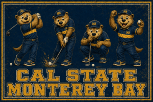 Cal State Monterey Bay Otter Golf Vintage-Style Wall Art