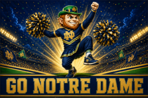 Go Notre Dame Leprechaun Football Stadium Wall Art