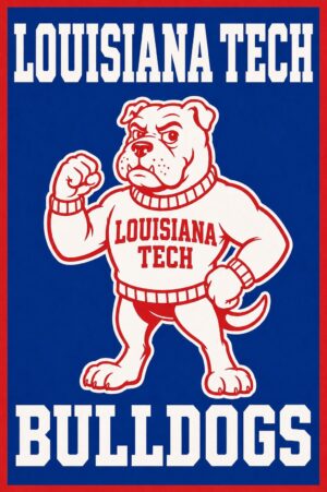 Louisiana Tech Bulldogs Bulldog Graphic Wall Art