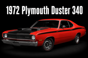1972 Plymouth Duster 340 Red Muscle Car Wall Art