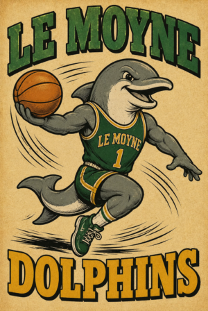 Le Moyne Dolphins Basketball Dolphin Poster