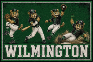 Wilmington Wildcat Baseball Vintage-Style Wall Art